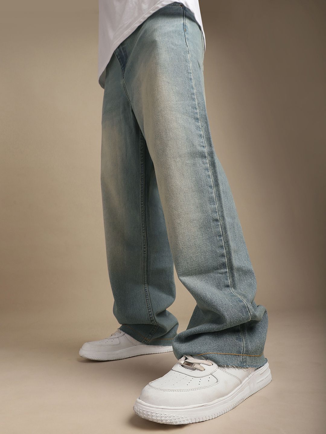 DILLINGER Men Cotton Mid-Rise Loose Relaxed Fit Jeans