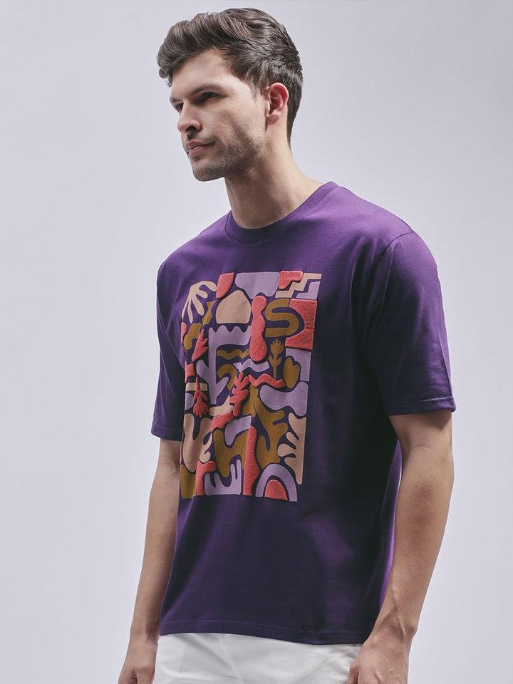 DILLINGER Men Round Neck Abstract Printed T-shirt