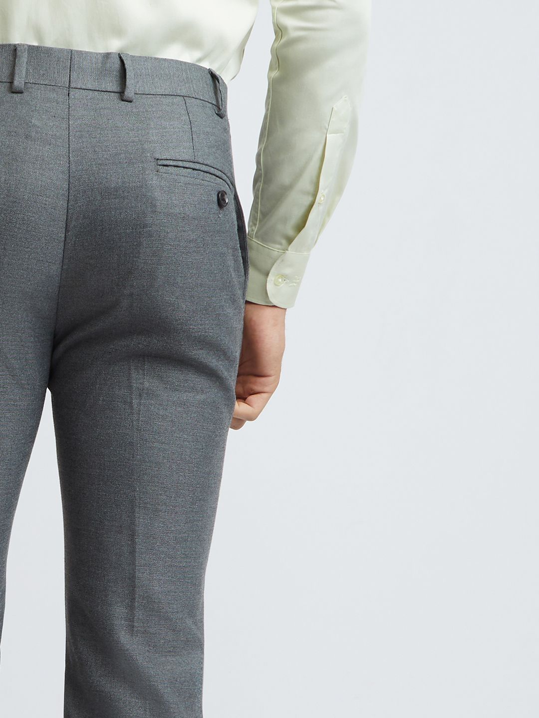 Raymond Men Flat Front Slim Fit Formal Trousers