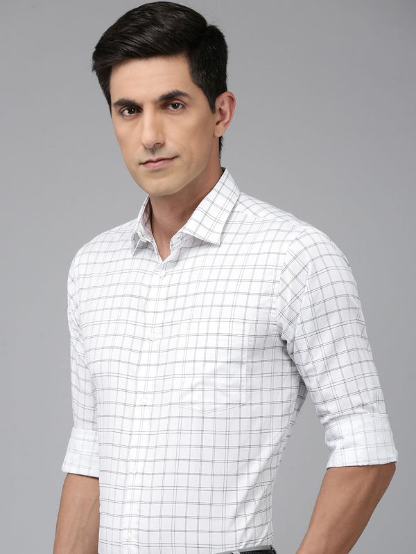 Park Avenue Slim Fit Checked Pure Cotton Formal Shirt