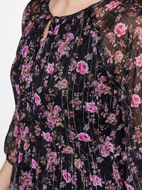 AND Black & Pink Floral Dress