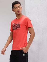 HRX by Hrithik Roshan Typography Print Rapid-Dry Training T-shirt