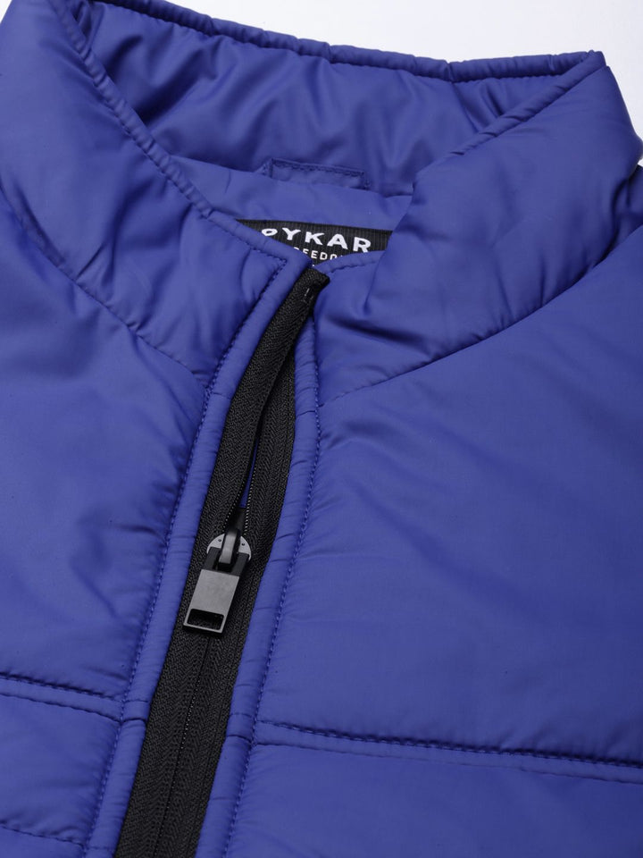 SPYKAR Men Blue Solid Padded Jacket