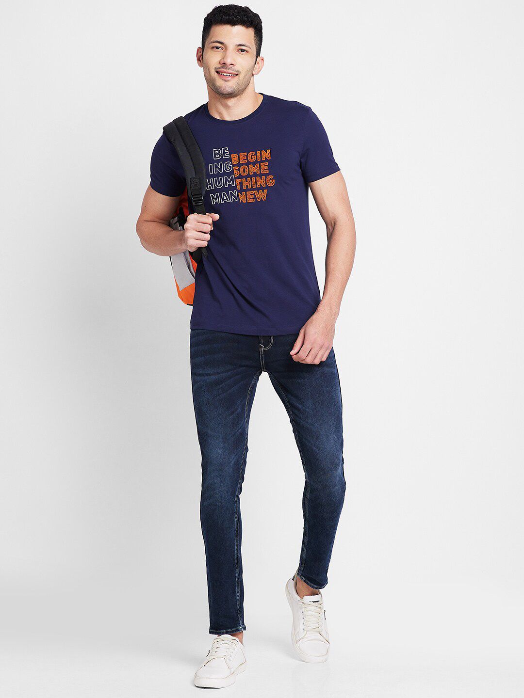 Being Human Typography Printed Regular Fit T-shirt