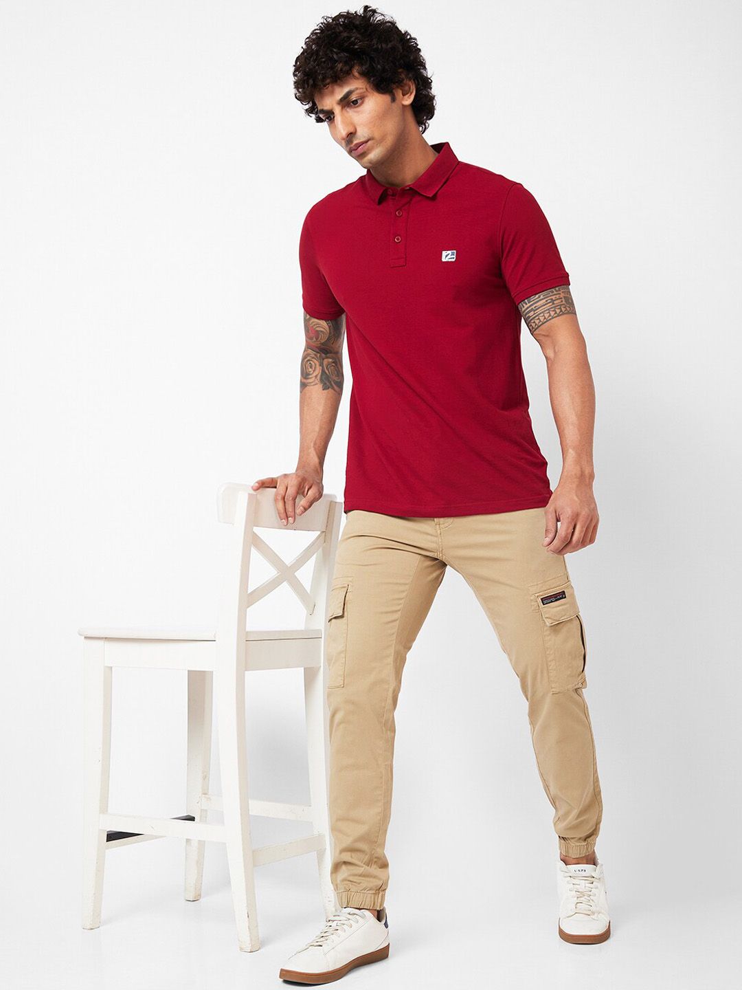 SPYKAR Men Slim Fit Cotton Trousers