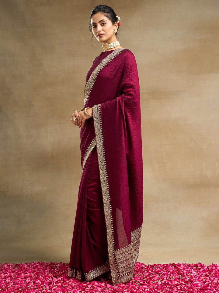 Saree Sutera Tulen Bersulam kasee