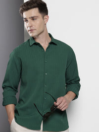 The Indian Garage Co Men Relaxed Fit Solid Dobby Resort Wear Shirt