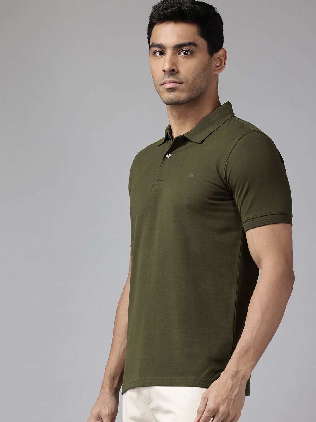 Park Avenue Solid Polo Collar T-shirt