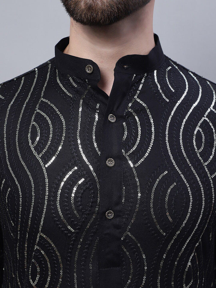 SOJANYA Leheriya Embroidered Pure Cotton Kurta with Pyjamas & Narhu Jacket