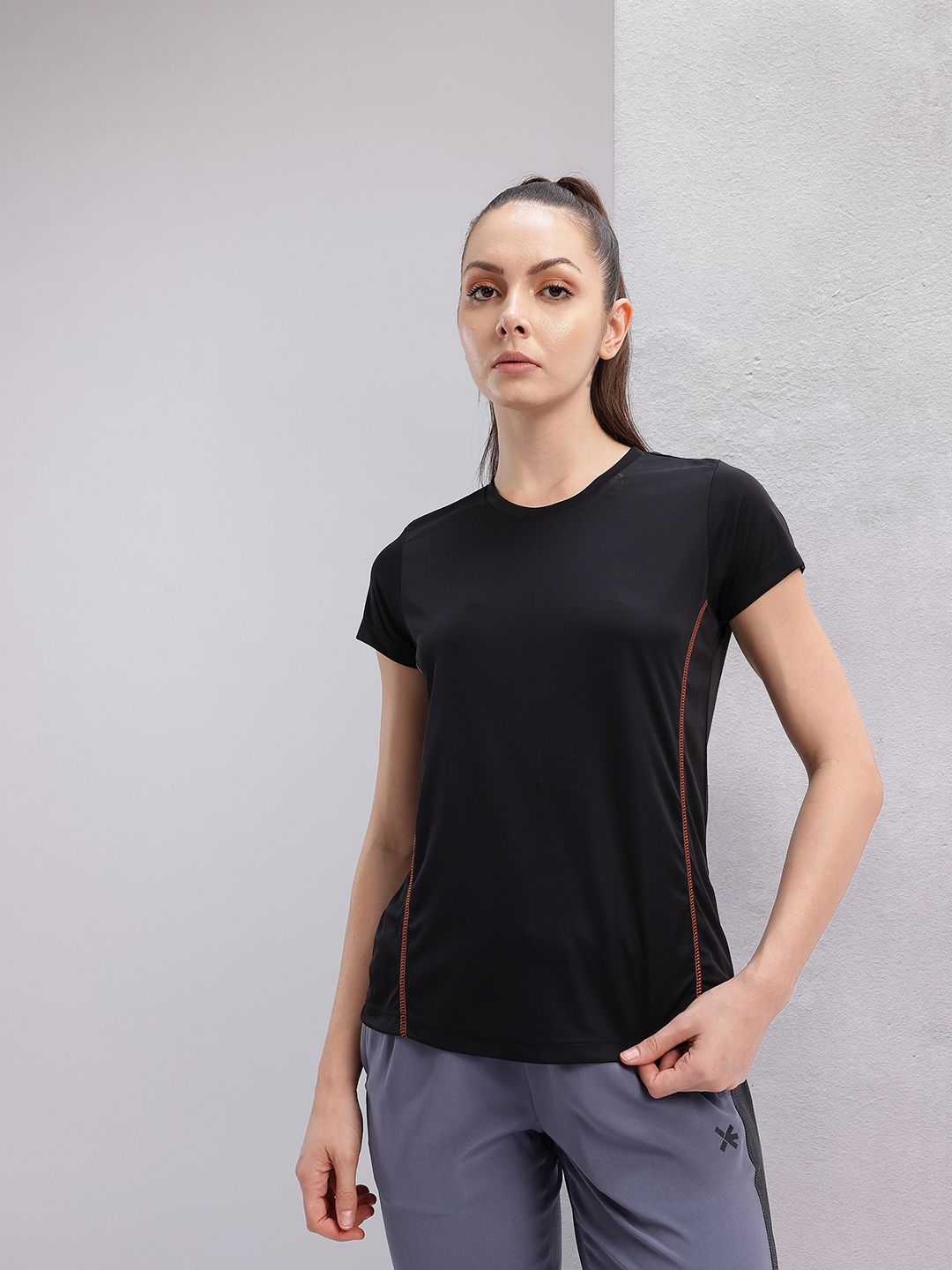HRX by Hrithik Roshan Contrast Stitch Rapid-Dry Training T-shirt