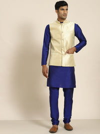 SOJANYA Men Navy Blue Kurta dengan Churidar