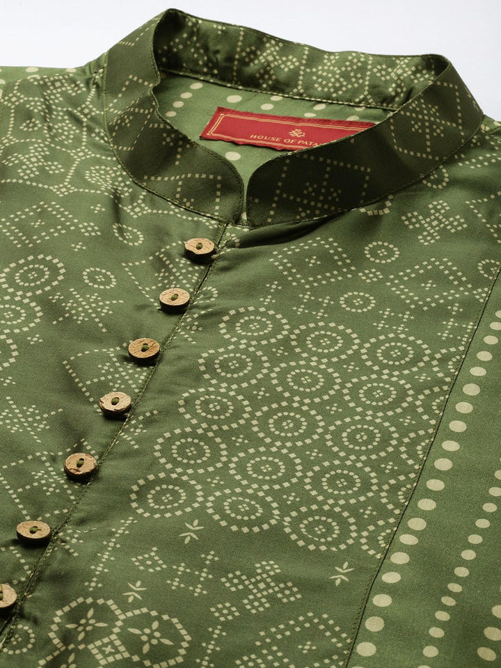House of Pataudi Polka Dot Printed Jashn Kurta