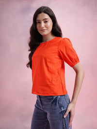 DressBerry Puff Sleeves Pure Cotton Top