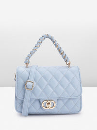 DressBerry Structured Quilted Satchel Bag