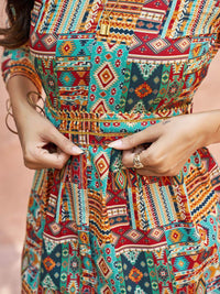 KALINI Printed Regular Tunic with Palazzos