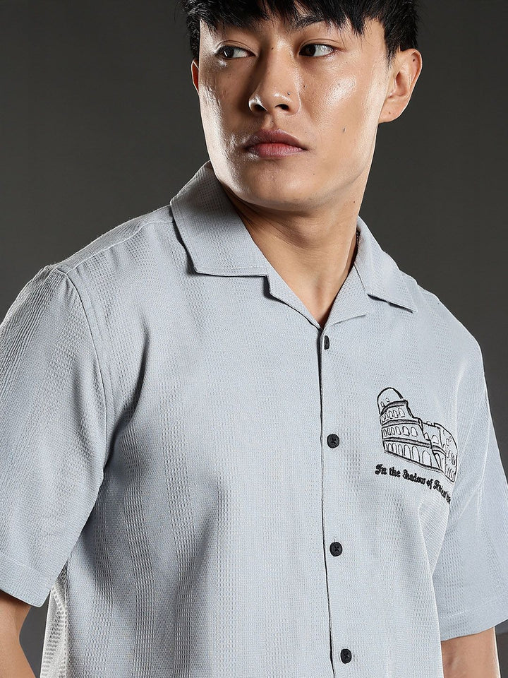 Eszett Heritage Oversized Cuban Collar Cotton Shirt