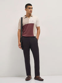 THE BEAR HOUSE Men Solid Slim Fit Formal Trouser