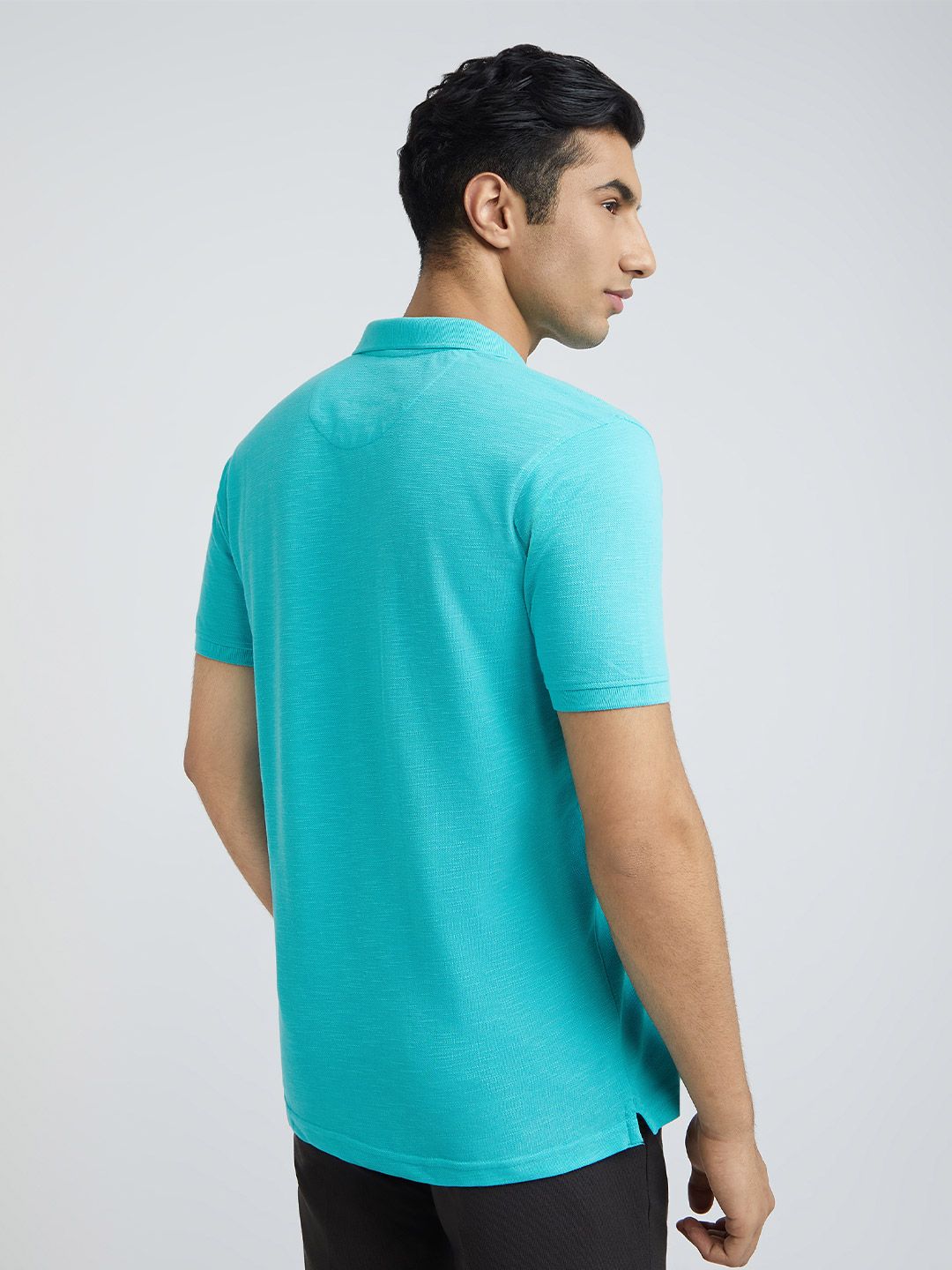 Park Avenue Solid Slim Fit Polo Collar T-shirt