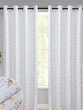 URBAN SPACE White & Gold-Toned Printed Black Out Door Curtain