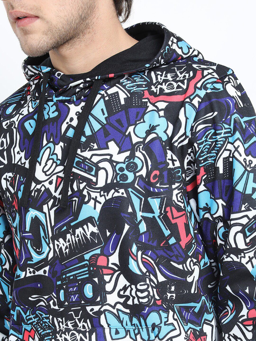 HIGHLANDER Men Multicoloured Printed Hooded Sweatshirt