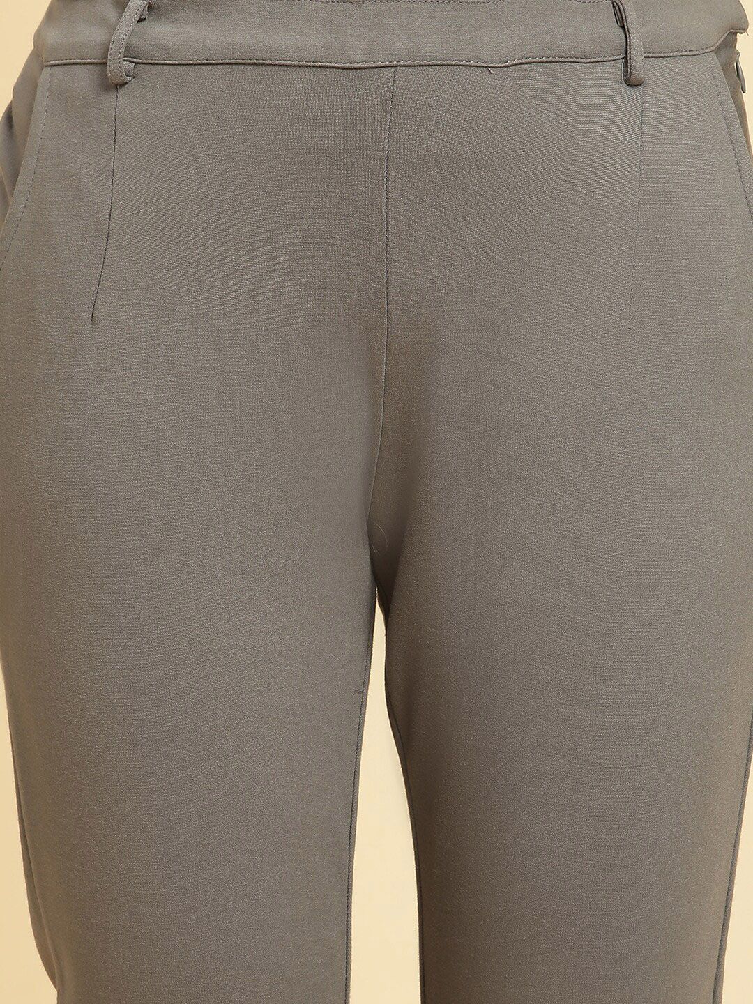 W Women Mid Rise Slim Fit Plain Regular Trousers