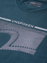 SPYKAR Printed Pure Cotton Slim Fit T-shirt