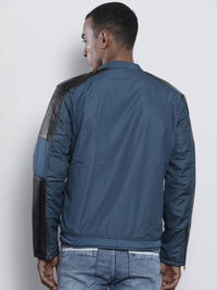The Indian Garage Co Men Colourblock Slim Fit Bomber Jacket