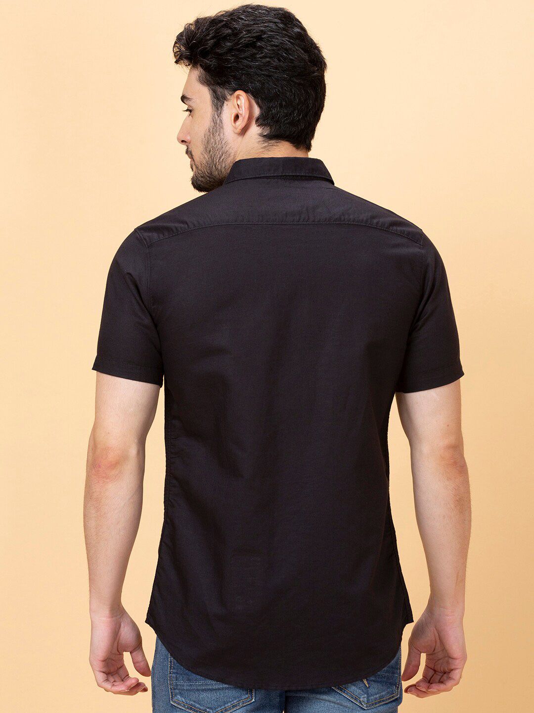 Being Human Spread Collar Slim Fit Cotton Casual Shirt