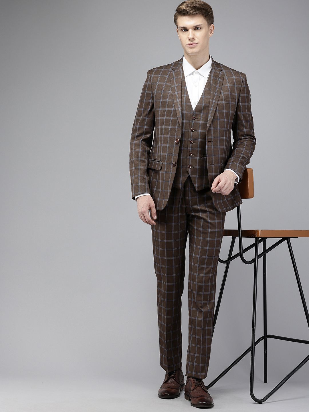 Park Avenue Single Breasted Slim Fit 3-Piece Formal Suit