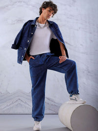 The Indian Garage Co Men Mid-Rise Relaxed Fit Drawstring Slash Knee Jeans