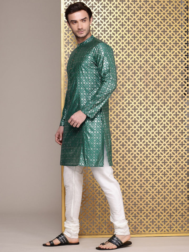 House of Pataudi Geometric Printed Jashn Kurta