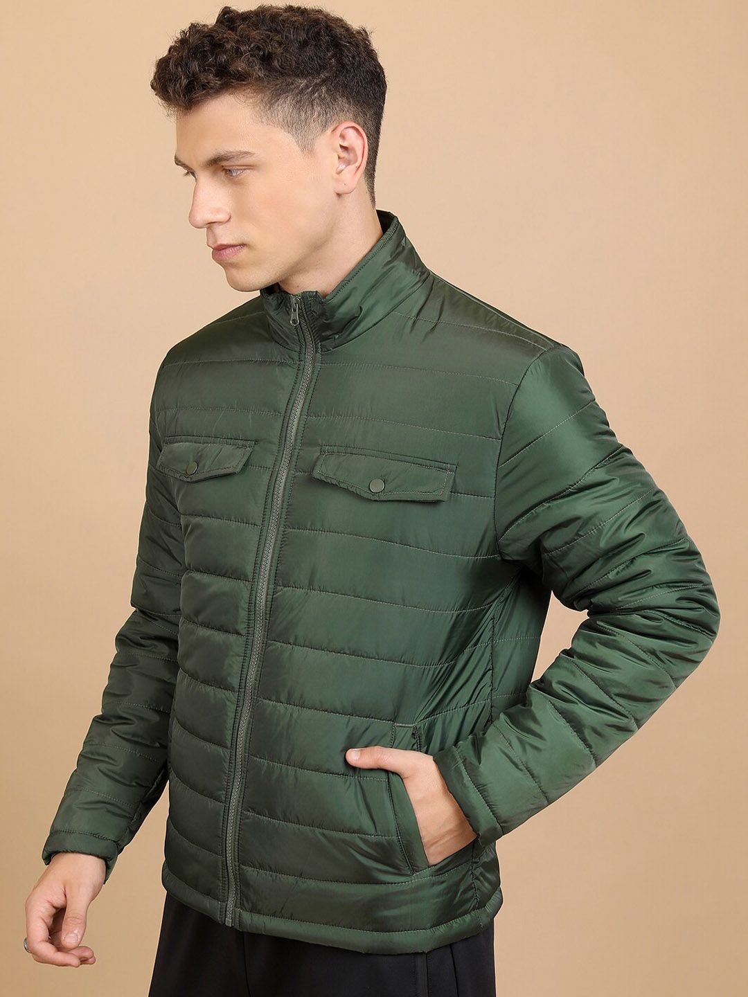 HIGHLANDER Mock Collar Puffer Jacket