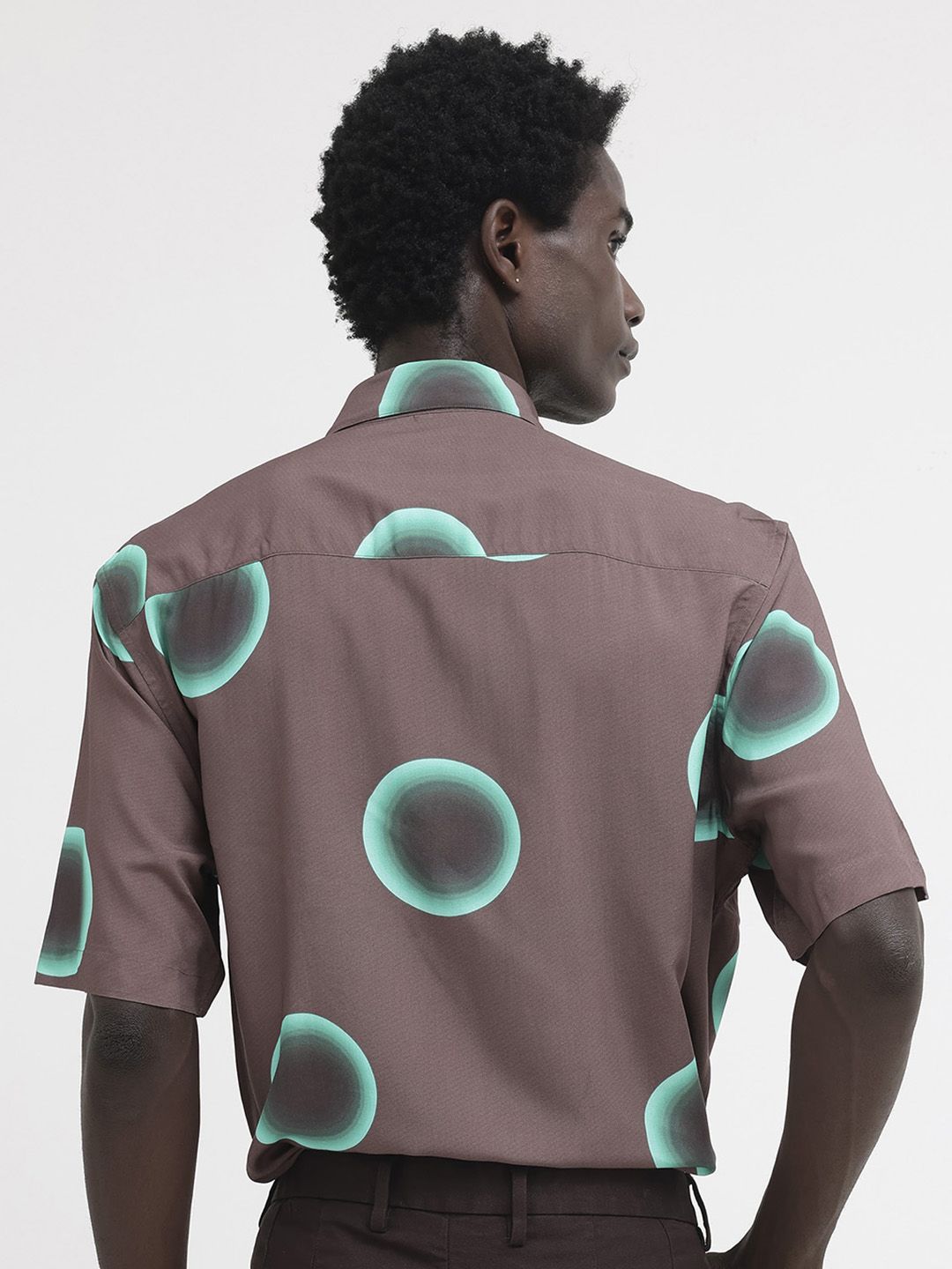 RARE RABBIT Men Poblur Boxy Standard Opaque Shirt