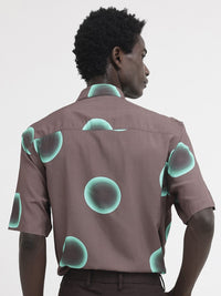 RARE RABBIT Men Poblur Boxy Standard Opaque Shirt