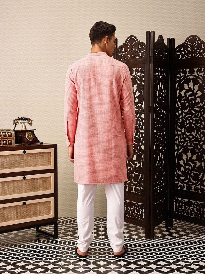 House of Pataudi Checked Jashn Kurta