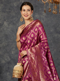 KALINI Ethnic Motifs Zari Banarasi Saree