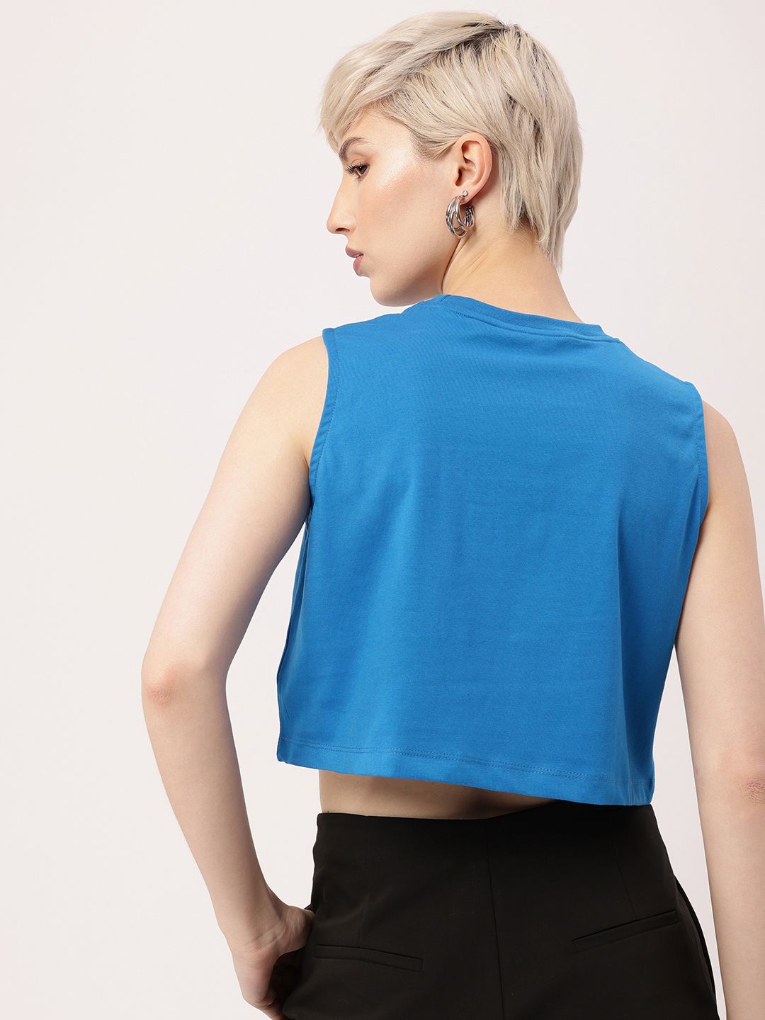 DressBerry Grunge Psyche In Orbit Printed Crop T-shirt