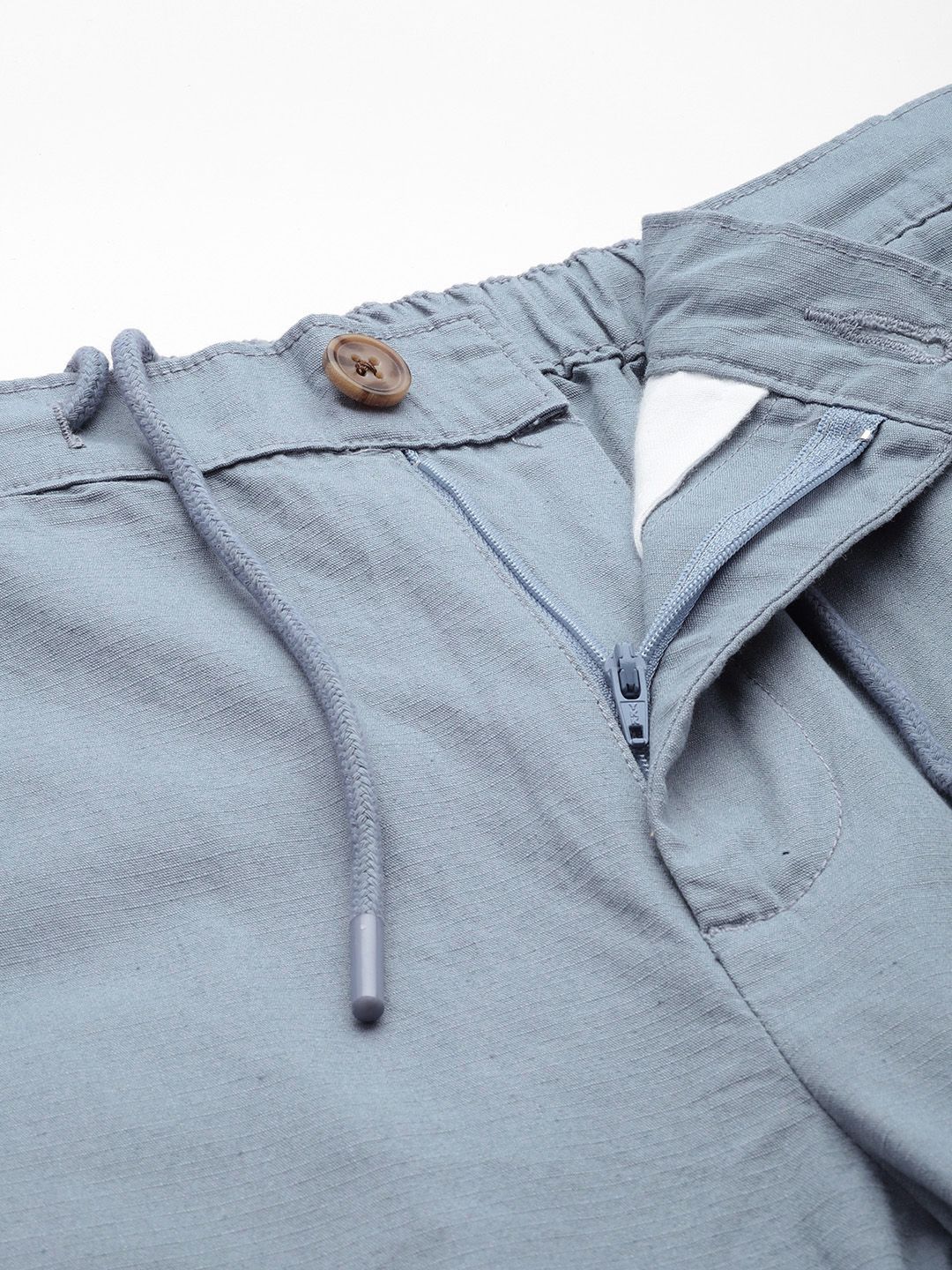 The Indian Garage Co Solid Cotton Joggers Trousers