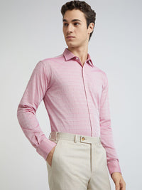 Park Avenue Pure Cotton Slim Fit Self Design Textured Formal Shirt