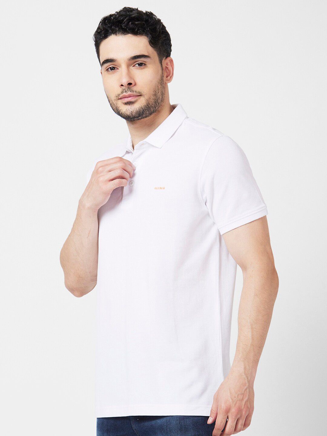 SPYKAR Polo Collar Slim Fit Cotton T-Shirt