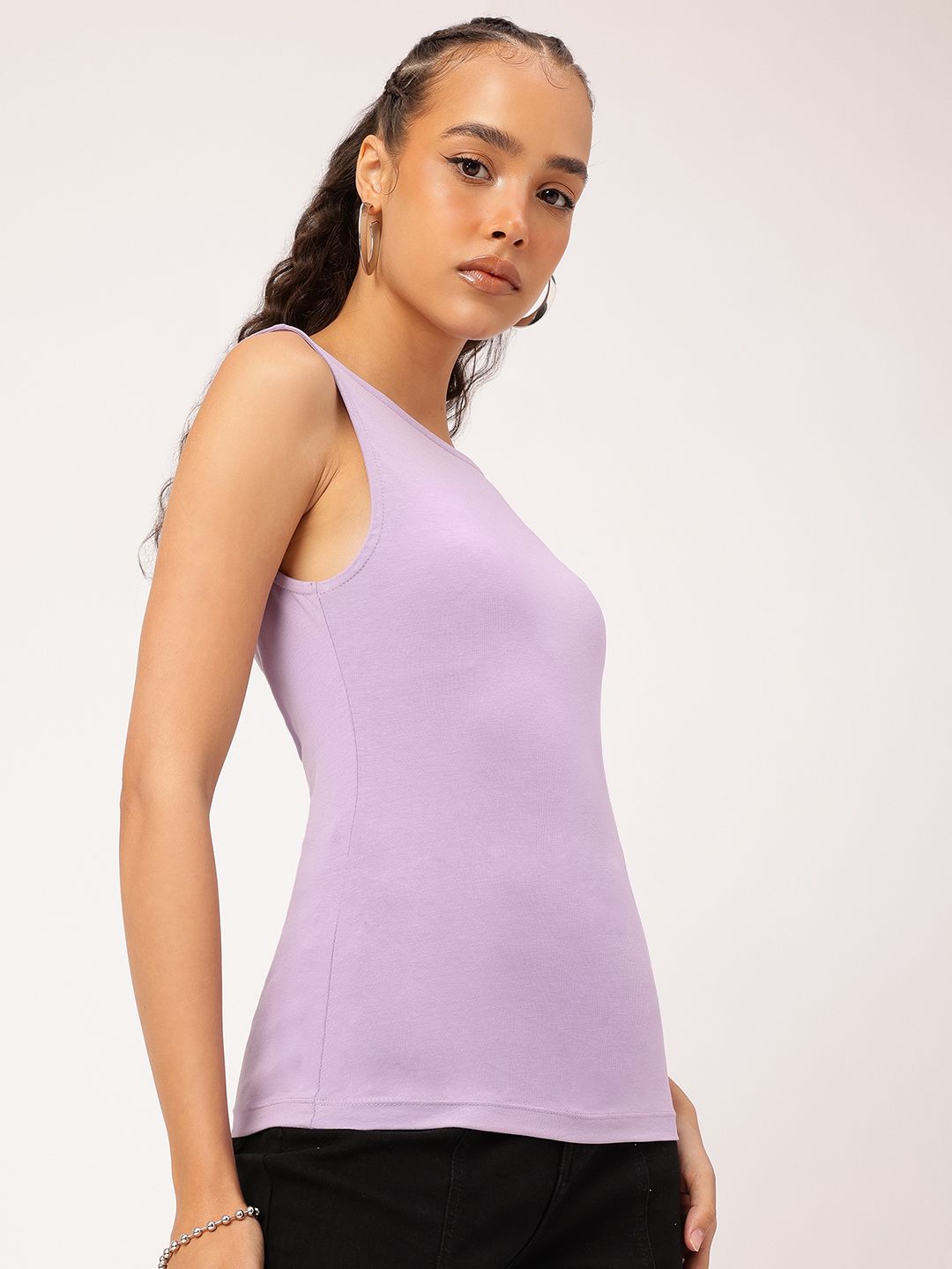 DressBerry Pastel Perfection Edgy Chic  Ribbed Boat Neck Top