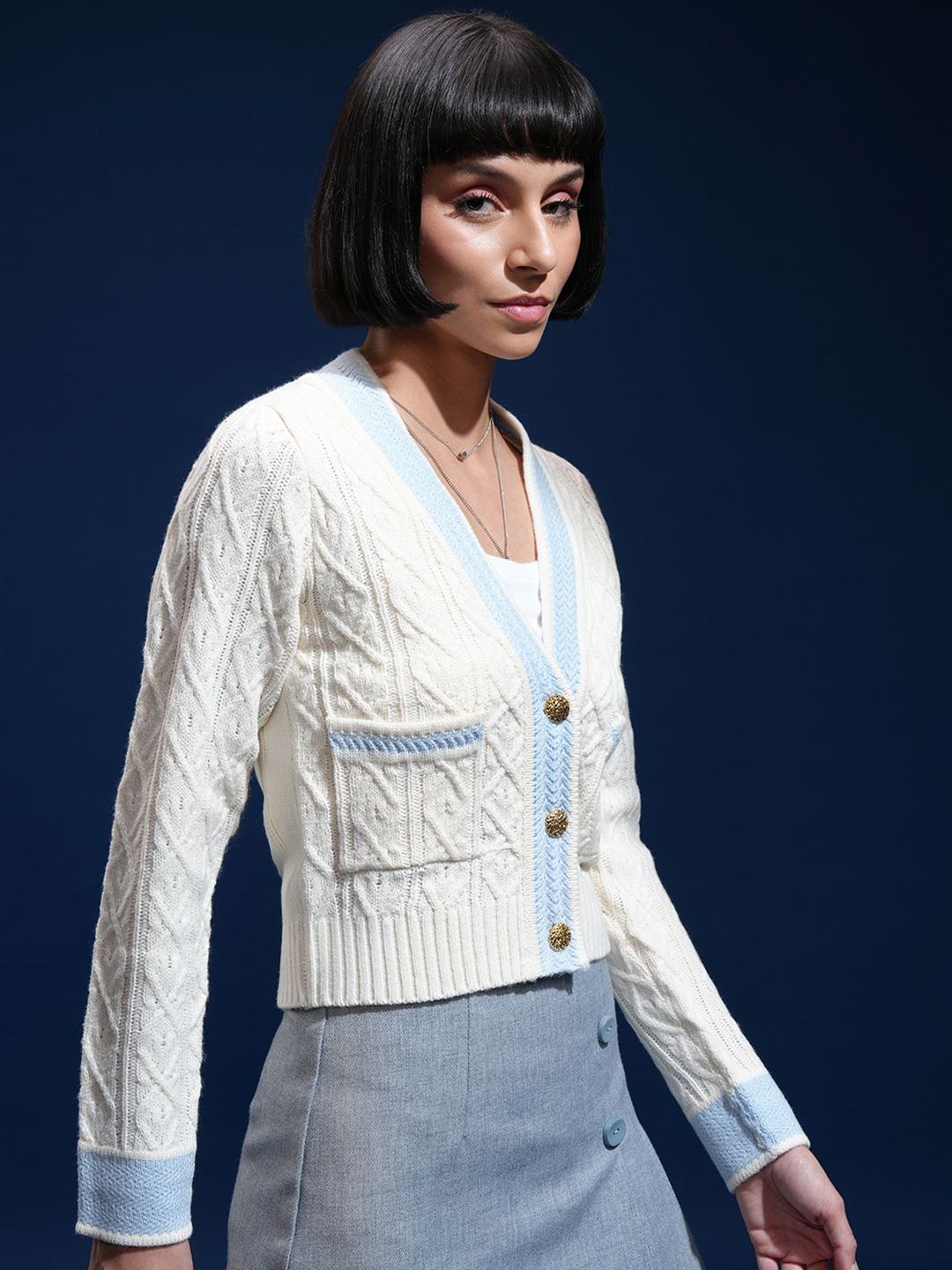 Tokyo Talkies Women Full Sleeve cardigan Sweater