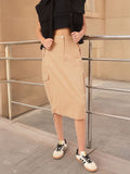 DressBerry Elevated Essentials Cargo Parachute Straight Midi Skirt