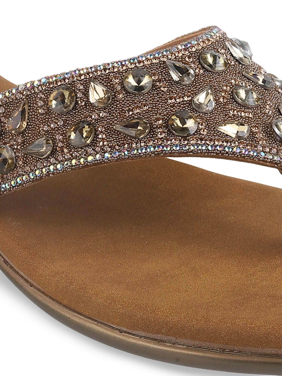 Metro Women Embellished Wedge Sandals