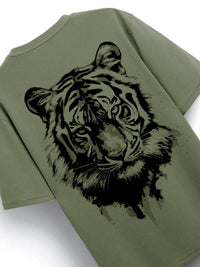 ADRO Lelaki Grafik Bercetak T-Shirt Bersaiz Besar Kapas Leher Bulat