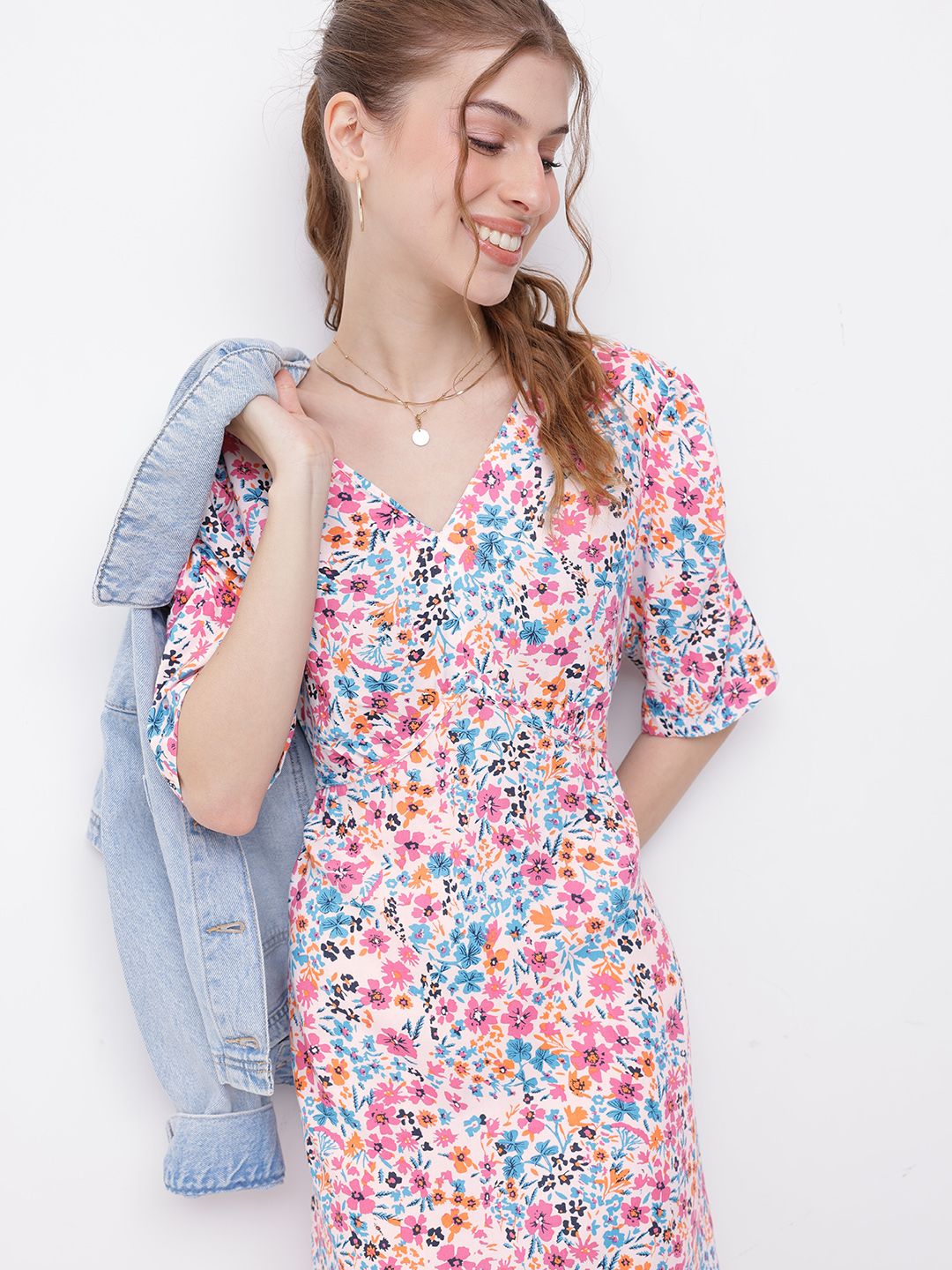 DressBerry Floral Paradise A-Line Mini Dress