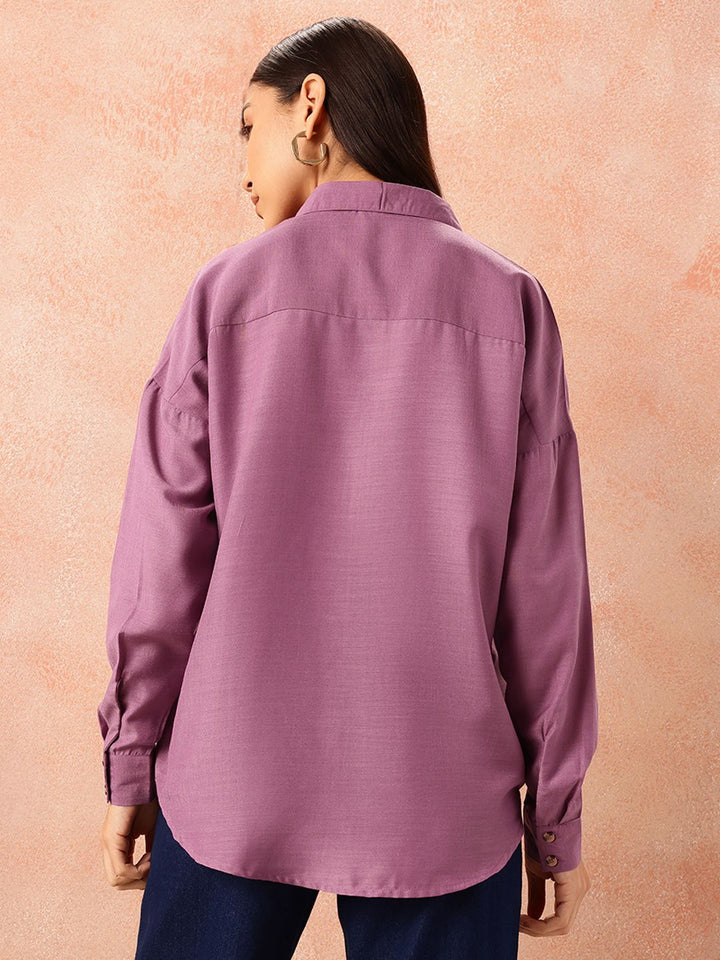 all about you Drop-Shoulder Sleeves Regular Fit Casual Shirt