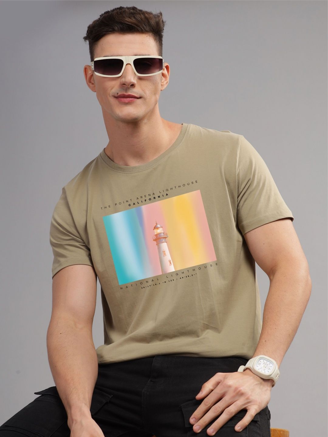 ADRO Men Printed T-shirt