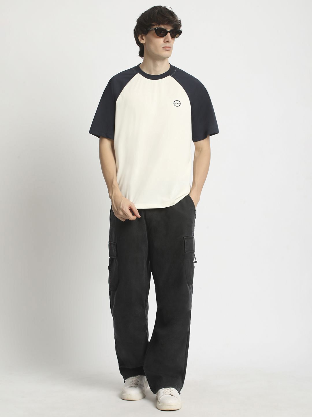 The Bear House Men Colourblocked Regular Fit Tshirt