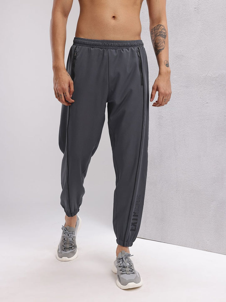 HRX by Hrithik Roshan Men Printed Detail Contrast Piping Training Joggers